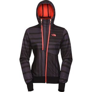 The North Face Size M Brown & Purple Striped Thatch Hooded Full-Zip Jacket